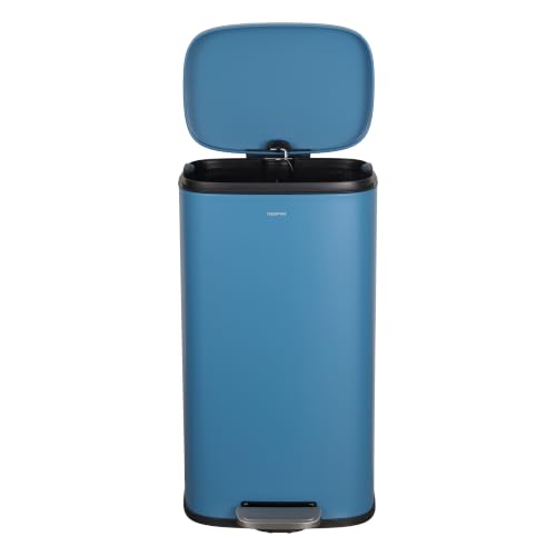 Image of happimess Curtis 8 Gal Step Trash Can Soft Close 25 inch, Bright Cobalt Blue