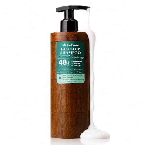 Image of Mintree Organic Anti-Hair Fall Shampoo with Ceramides&Rosemary Oil for Dry&Frizzy Hair |Boosts Hair Growth|Prevents Premature Greying& Dandruff|Sulphate Free&Vegan|Shampoo for Men&Women,200 grams