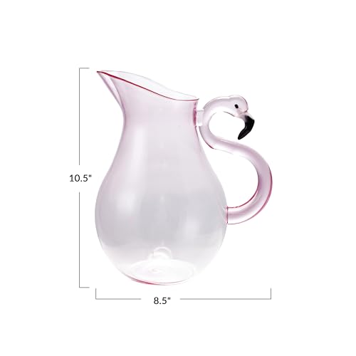 Creative Co-Op 2.5-Quart Acrylic Pitcher with Flamingo Handle, Pink by Creative Co-Op - Used condition - Image 2