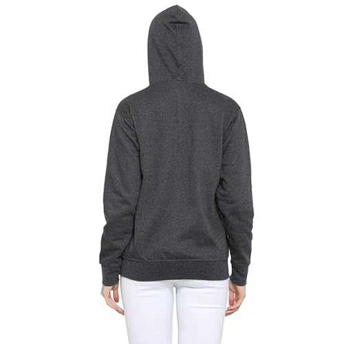 Image of Clotth Theory Women's Cotton Fleece Hooded Neck Sweatshirt | Hoodie Jacket with Kangaroo Pocket