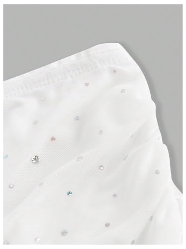 Image of Floerns Women's Rhinestone Sleeveless Bandeau Party Corset Strapless Tube Sequin Top