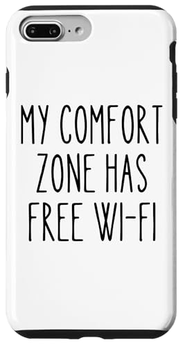 Comfort Zone Free Wi-Fi 面白い 内向的 ユーモア ゲーマー オタク スマホケース iPhone 7 Plus/8 Plus 用