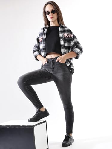 Image of High Star Women Washed Skinny fit Highrise Stretchable Jeans