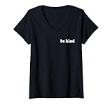 Photo Gallery donna be kind positive back stampa messaggio a persona dietro love maglietta con collo a v Photo Gallery donna be kind positive back stampa messaggio a persona dietro love maglietta con collo a v