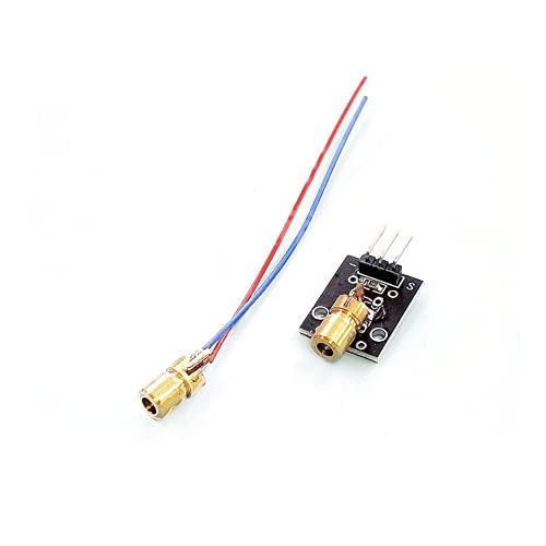 8PCS 3 Pin 650nm 5V Laser Transmitter Sensor Module Board KY-008 Dot Diode Copper Head Sensor Module Diode Laser Mini laser head for Arduino Raspberry Pi Laser