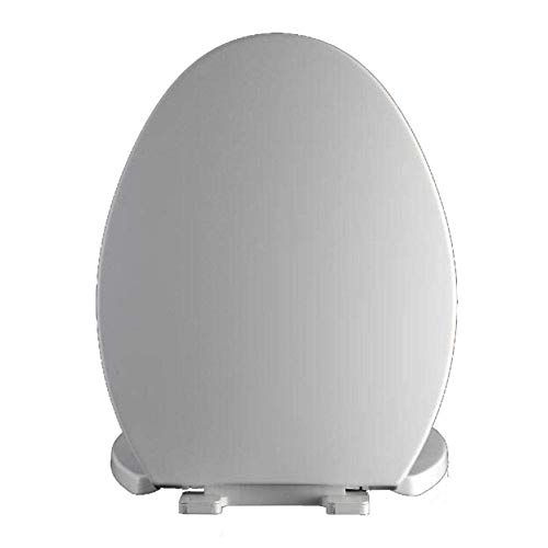 Asientos de Inodoro, Tapa de Inodoro, Tapa de Inodoro Tipo V, fácil Limpieza, liberación rápida, Tablero de Polipropileno, Cierre Lento, Silencio, Grosor, fácil de Instalar, blanco-44-49 * 36 cm t