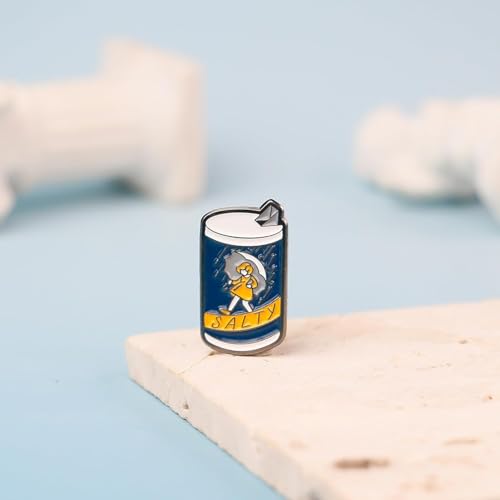 Salty Girl Enamel Lapel Brooches and Pins For Women Girls For Backpack Hat Bag, Set of 2/5/12, Navy Blue and Yellow4