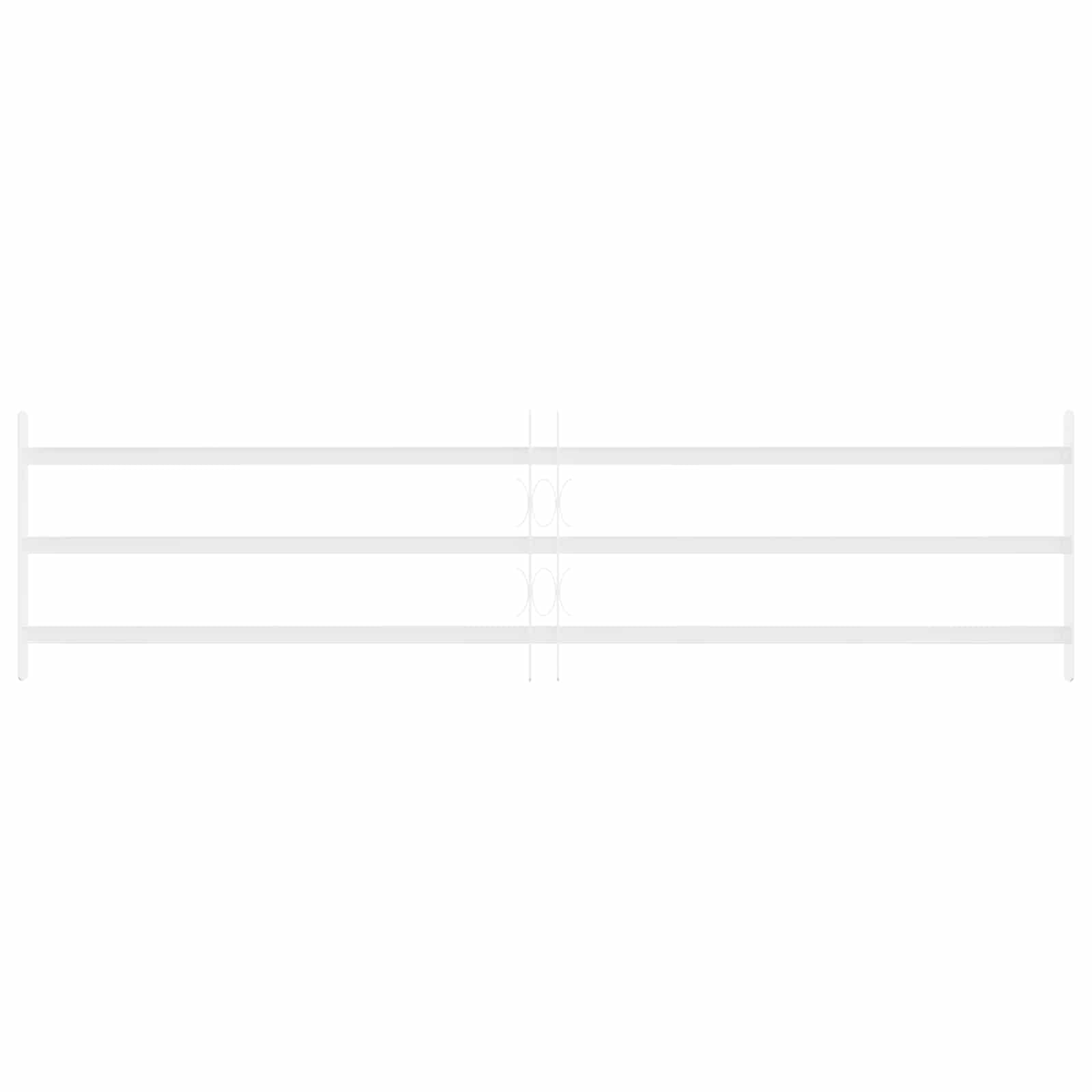 vidaXL Reja de Seguridad para Ventanas con 3 Barandas 3 pcs 93-174 cm, Reja de Seguridad para Ventanas, Rectangular y Ajustable, Marco de Acero Que Garantiza tu Tranquilidad
