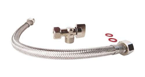 SOMATHERM FOR YOU - Kit de raccordement WC complet avec un robinet de WC équerre 1/4 de tour...
