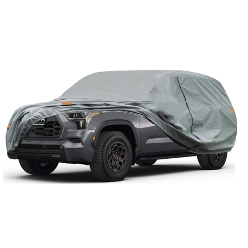 Image of Kayme Heavy Duty SUV Car Cover Custom Fit Toyota Sequoia Waterproof All Weather for Automobiles, Full Exterior Covers Sun Rain UV Protection.（Deliver About 3-10 Days）