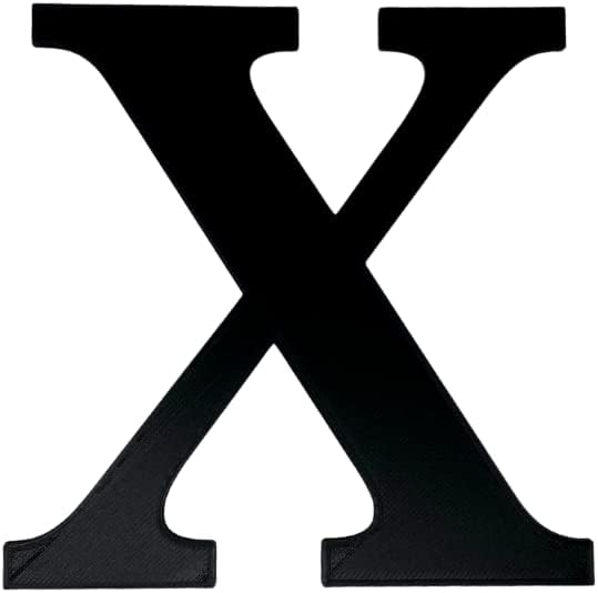 Alphabet Wall Sign Lettering - Decorative 3D Printed Home Sign - Personalize your Living Room and Bedroom Wall - Letter Symbol Wall Decor (X)