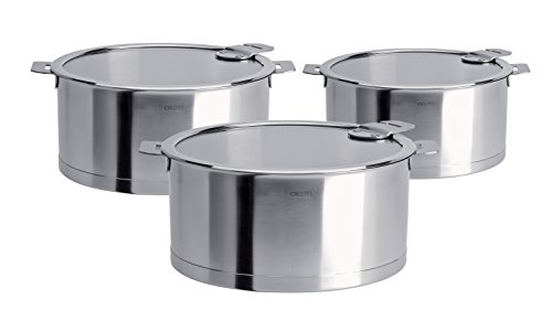 Cristel S3CQL Range of 3 Saucepans 16/18/20 cm Stainless Steel Removable