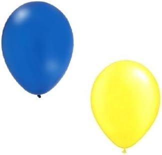 Toyland 30 Blue/Yellow 12" Balloons For BOSNIA + HERZEGOVINA Cricket World Cup Celebrations / World Cup Parties