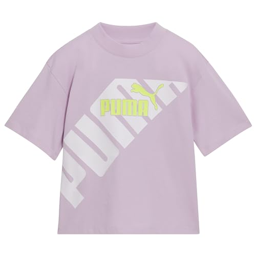 Image of Puma Girls' Short Sleeve T-Shirt, Fashion Prints & Colors, Soft and Comfortable