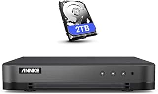 ANNKE 16 CH 1080P Lite DVR Recorder with 2TB Hard Drive for Home CCTV Camera System, 5 in 1 Hybrid Surveillance Video Recorder, Support 16CH Analogy and 2CH IP cameras, 24/7 Recording, Email Alarm