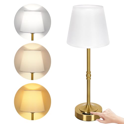OUTON Lampada LED Ricaricabile Senza Fili – Touch Dimmer, 3