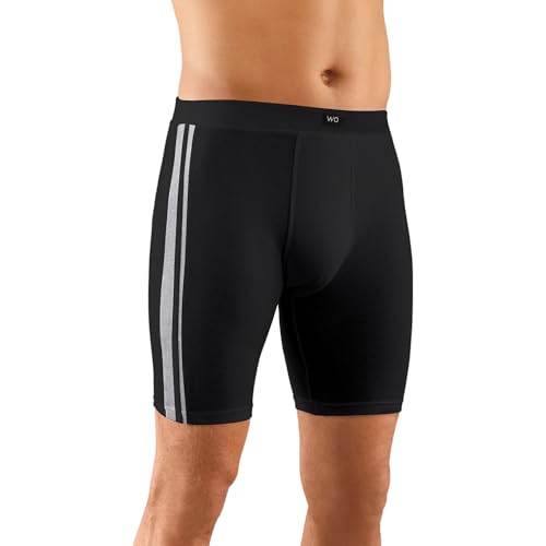 Image of Long Underwear for Men Cotton Long Leg Boxer Briefs for Man Trunks Breathable Innerwear Men's Underwear for Gym Workout Anti Chafing Long Trunks for Man