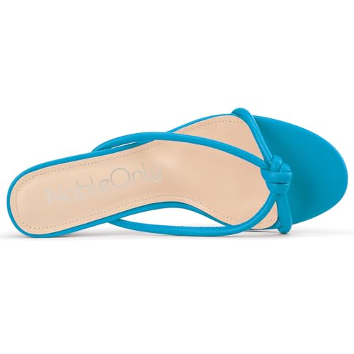 Image of NobleOnly Women's Black Kitten Heel Mule Sandals, 2.4 Inches, Open Toe, Slip On, Party, Prom, Wedding, Evening, Classic Style