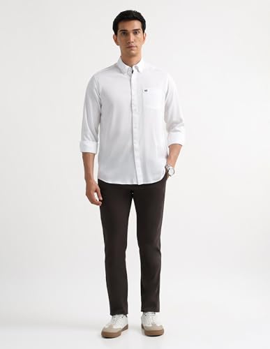 Image of Arrow Striped Slim Fit Mens Casual Shirts - 100% Cotton, Breathable & Comfortable, Full Sleeves Shirts for Men