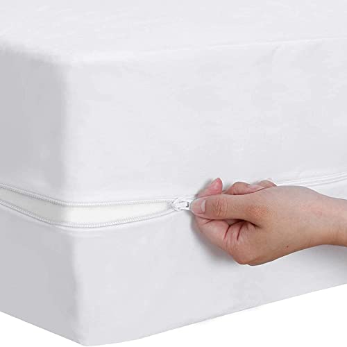 Amigozone Zipped Mattress Protector Total Encasement Zipper Cover for Anti Bug Bed Protection Matress Protectors Covers with Zip (Super King, 30)
