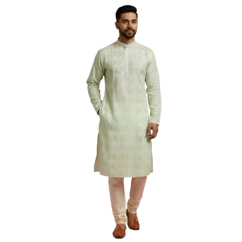 Traditional Cotton Kurta for Men, Printed Ethnic Long Kurta, Mandarin Collar, Regular Fit-picture-28
