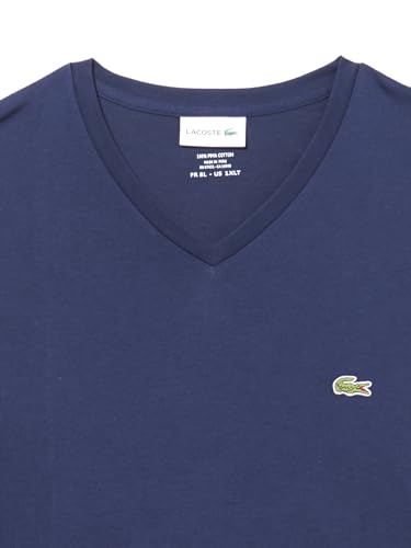 Lacoste Men's Tall V-Neck Short Sleeve Regular Fit Classic T-Shirt2