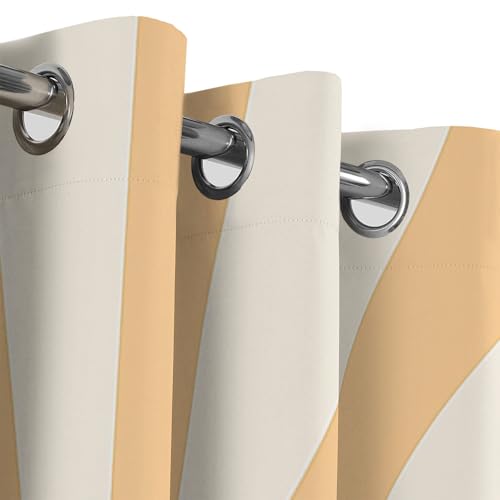Rideaux occultants design minimaliste soleil orange isolant thermique - 5