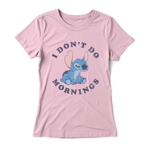 Image of Disney Girls Lilo & Stitch Stitch Mornings Girl's Solid Crew Tee
