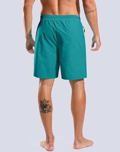 Image of G Gradual Mens Swim Trunks with Compression Liner 7 inch /9'' Quick Dry Board Shorts Swimsuit Bathing Suit for Men Zipper Pockets