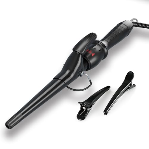 Hair Curling Wand, 0.5-1 Inch Tapered Ceramic Curling Iron, Hair