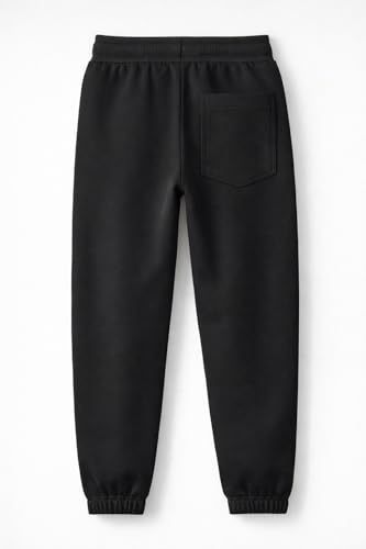Image of Alan Jones Clothing Boy's Joggers Trackpant with Placement Print | Ribbed Waist & Hem | Drawstring Closure | Regular Fit | Sizes 5-16 Years