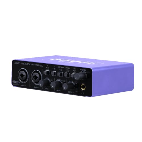 BOMGE USB Audio Interface Solo mit XLR/48V Phantomspeisung, 32Bit/192kHz High-Fidelity, für Studio...
