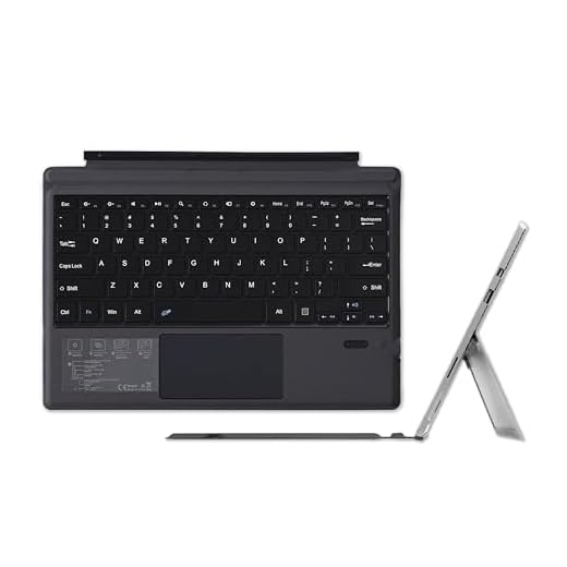 Keyboard Replacement Type Cover Trackpad Mouse for Microsoft Surface Pro 7/6 / 5/4 / 3 Ergonomic Portable Slim Wireless Bluetooth Rechargeable (Black)