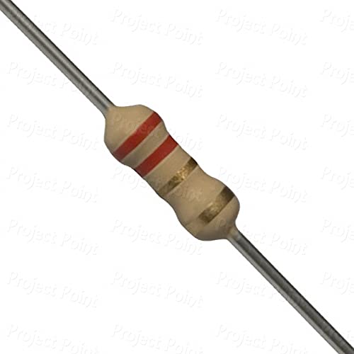 Image of BRANDED Carbon Film Resistor 1 /4 watt 4 Band Tolerance 5% - Total 100pcs Value (2E2 Ohms)