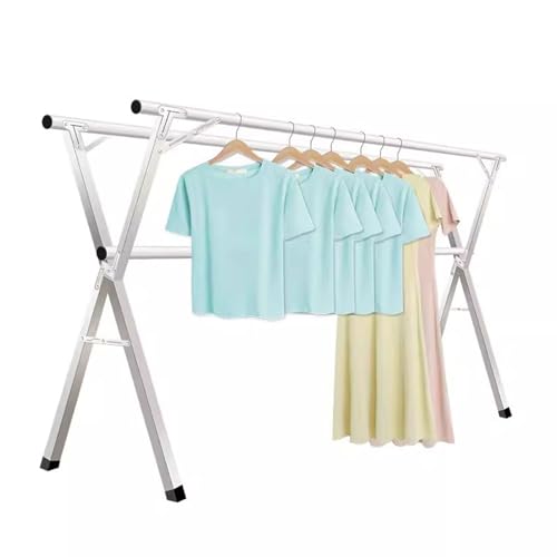 Étendoir à linge en acier inoxydable durable, modèle pliable long premium