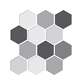 SABONPOP 20 Sheet Hexagon Peel and Stick Backsplash Tile for Living Room 12 x 12inch Self Adhesive W