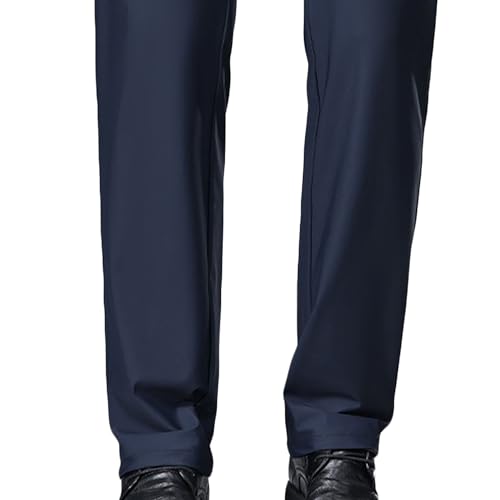 Men's Golf Pants Slim Slim 4 Ways High Stretch Dress Pants Ice Silk Expandable-Waist Trousers2