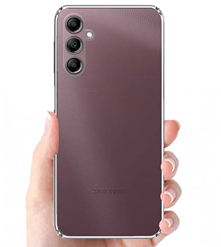 Image of Transparent Soft Silicone TPU Flexible Back Cover Compatible with Samsung Galaxy A14 5G and Screen Guard