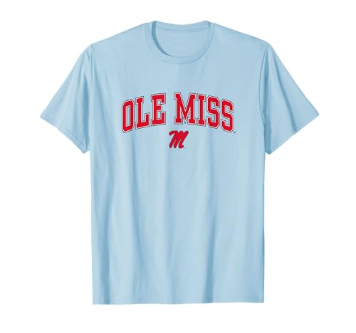 Mississippi Ole Miss Rebels Arch Over Blue T-Shirt Small