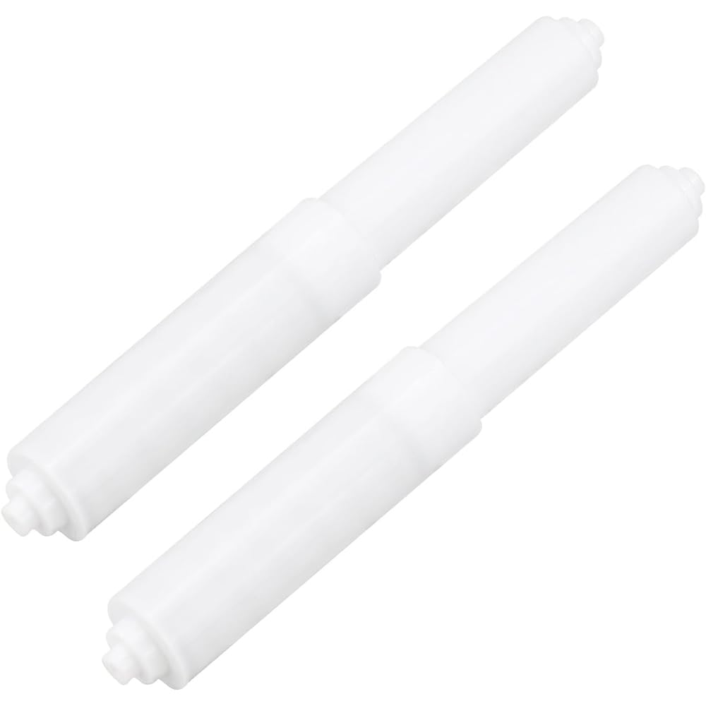 2 Pcs Toilet Paper Holder Plastic Toilet Tissue Roll Holder Replacement Roller Plastic Spring Loaded Tissue Roll Holder Insert for Toilet
