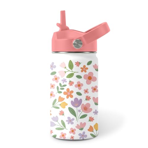 For Son & Daughter, Stainless Steel Insulated Tumbler With Straw Lid And Handle, 12oz Reusable Leak-proof Bottle For Sports