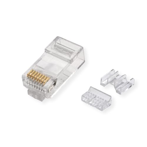 ROLINE Connecteur modulaire non blindé Cat.6A (Classe EA), pour fil massif/toron, 10 pcs.