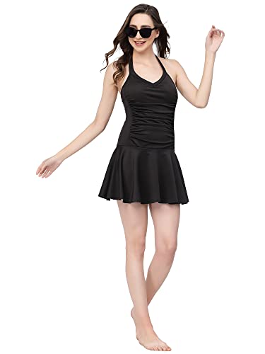 Image of CUKOO Padded Black Halter Neck Swimwear