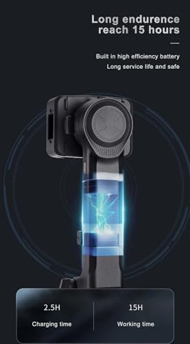 Chillitech MotionMaster Phone Gimbal Stabiliser, Portable with Wireless Remote, Portrait & Landscape Modes, Tripod, Fill Light Selfie Stick, Smooth Recording (Black) - Image 2
