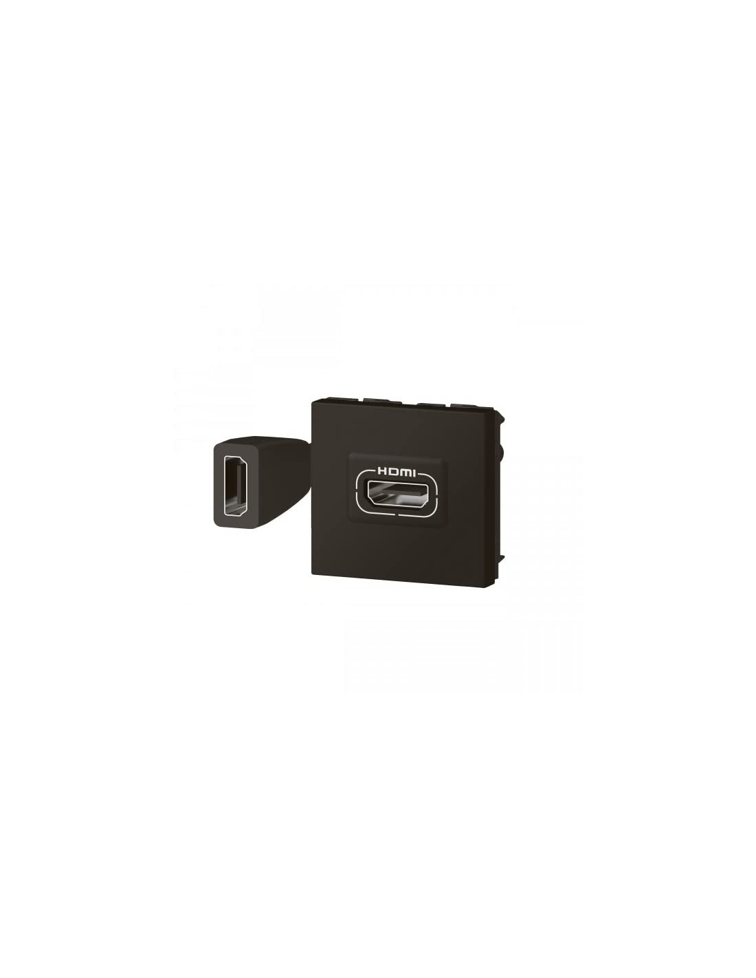 Legrand 079479l Prise HDMI Type-A Version 2.0 Préconnectorisée Mosaic 2 Modules, Noir Mat