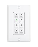 BN-LINK Countdown Digital Wall Timer Switch for Exhaust Fan with Push Button 5-10-20-30-45-60mins, Bathroom Fan Light Switch Timer Indoor, Neutral Required, Wall Plate Included, White, ETL Listed