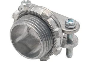 Bridgeport 665-DC2 Strap Conduit Connector, 1-1/2 in Trade, Die Cast Zinc, Ball Burnished/Mirror Smooth