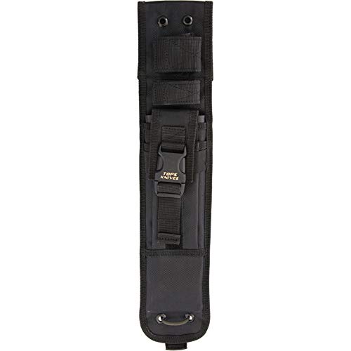 Tops Knives Tahoma Field Knife Single Edge Black Canvas Micarta Handles
