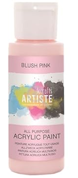 Artiste Acrylic Paint 59ml 2Oz Blush Pink, Quick-Drying Professional Art, Craft and Hobby Artists Paint, Vibrant Colour, Water-Based Paints Cover All Surfaces with Ease, Ideal for Travel Artists