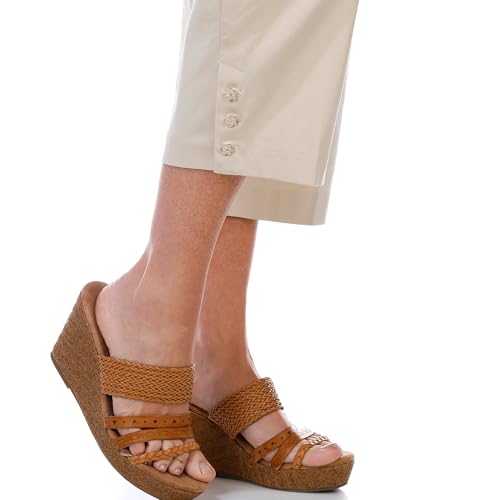 Coral Bay Womens Floral Button Accent Capris2